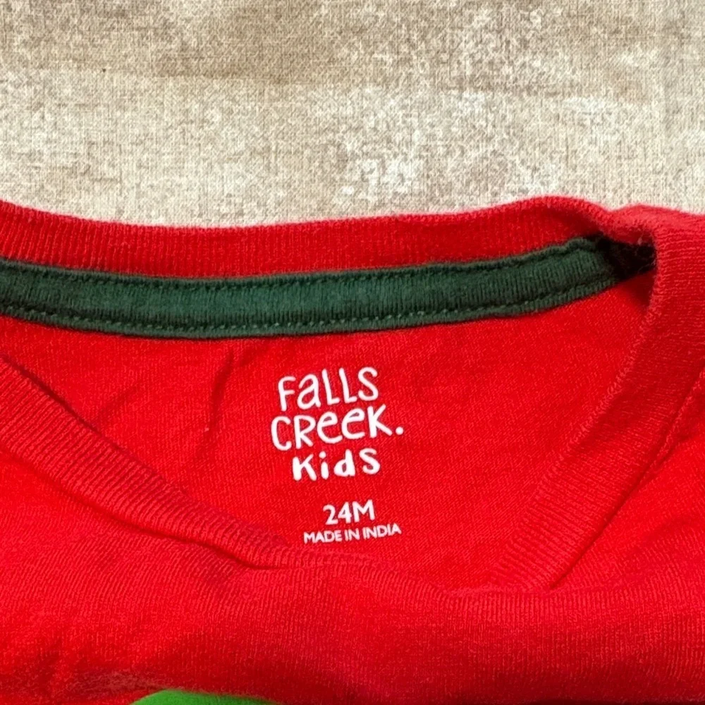 Falls Creek Red and Green 'Part Elf' Long Sleeve Shirt